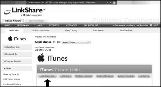 Figure generate affiliate links for items the iTunes Store you need use Apple special Link Maker Tool