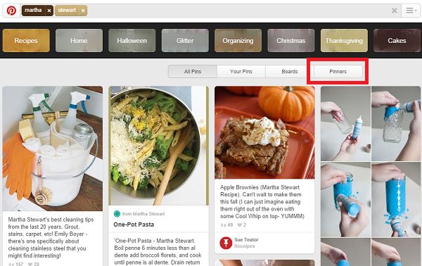How to search for someone on Pinterest