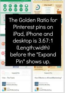 How long should pins be on desktops and Apple mobile devices?