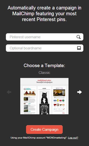 How to Integrate Mailchimp with Pinterest by www.MCNGmarketing.com