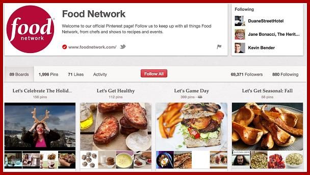 Group boards can benefit the small business owner Food Network Screenshot - Group boards can benefit the small business owner
