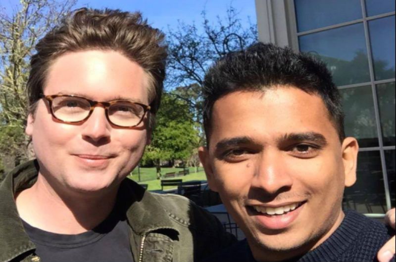 Shown Above: Twitter's Co-founder Biz Stone (L) and LookUp's Founder & CEO Deepak Ravindran
