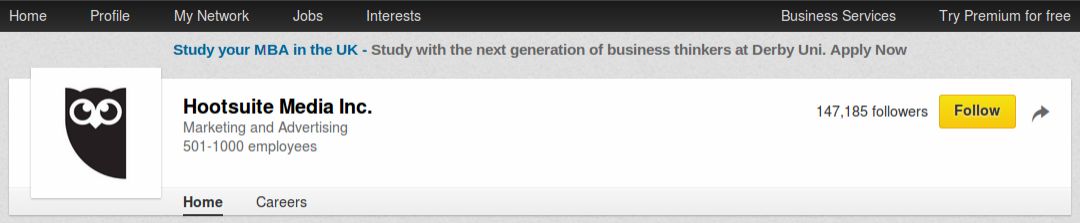 Take a look at Hootsuite's LinkedIn page