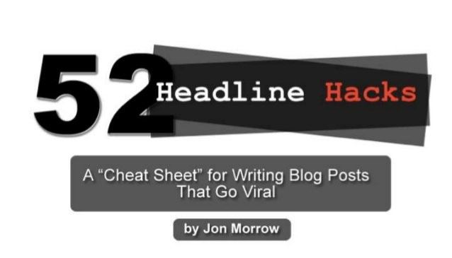 headline hacks by Jon Morrow