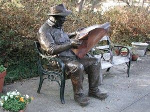Reading the newspaper: Brookgreen Gardens in P... Reading the newspaper: Brookgreen Gardens in P...